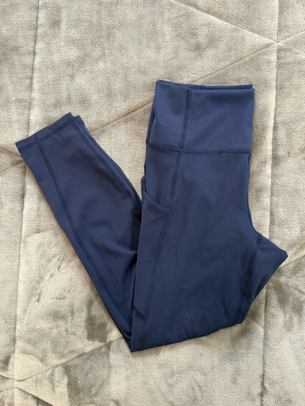 High-Waisted Navy Leggings